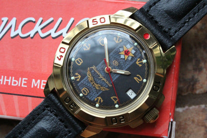 Vostok Komandirsky Military Wrist Watch # 439471 NEW