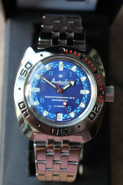 Russian Mechanical Automatic Wrist Watch VOSTOK AMPHIBIAN DIVER 710440