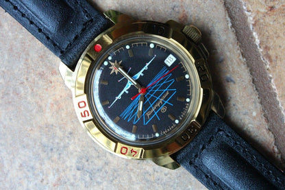 Vostok Komandirsky Military Wrist Watch # 439499 NEW