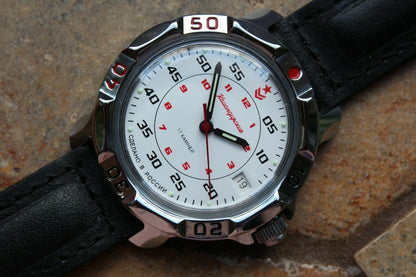 Vostok Komandirsky Russian Mechanical Military Wrist Watch Red Star 811171