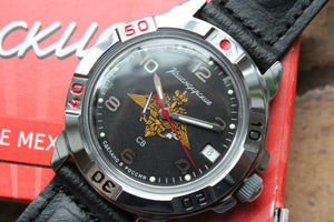 Vostok Komandirsky Military Wrist Watch # 431627 NEW