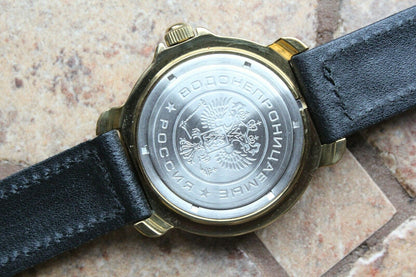 Vostok Komandirsky 819163 Russian Mechanical Military Wrist Watch Submarine Boat