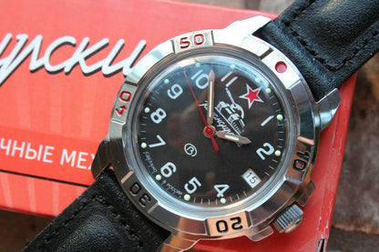 Vostok Komandirsky Military Wrist Watch # 431306 NEW