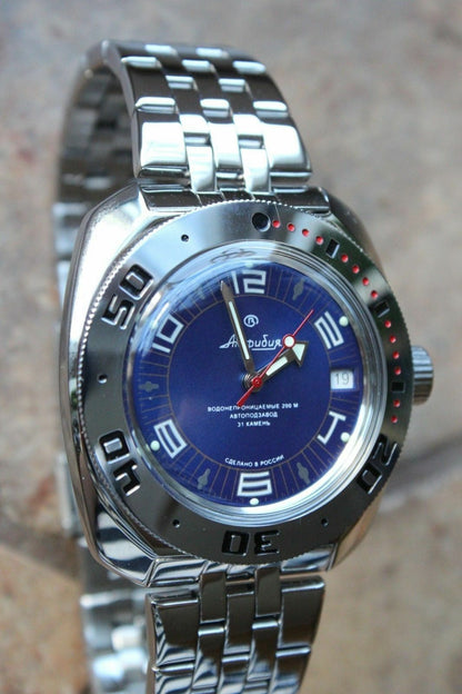 Russian Mechanical Automatic Wrist Watch VOSTOK AMPHIBIAN DIVER 710406