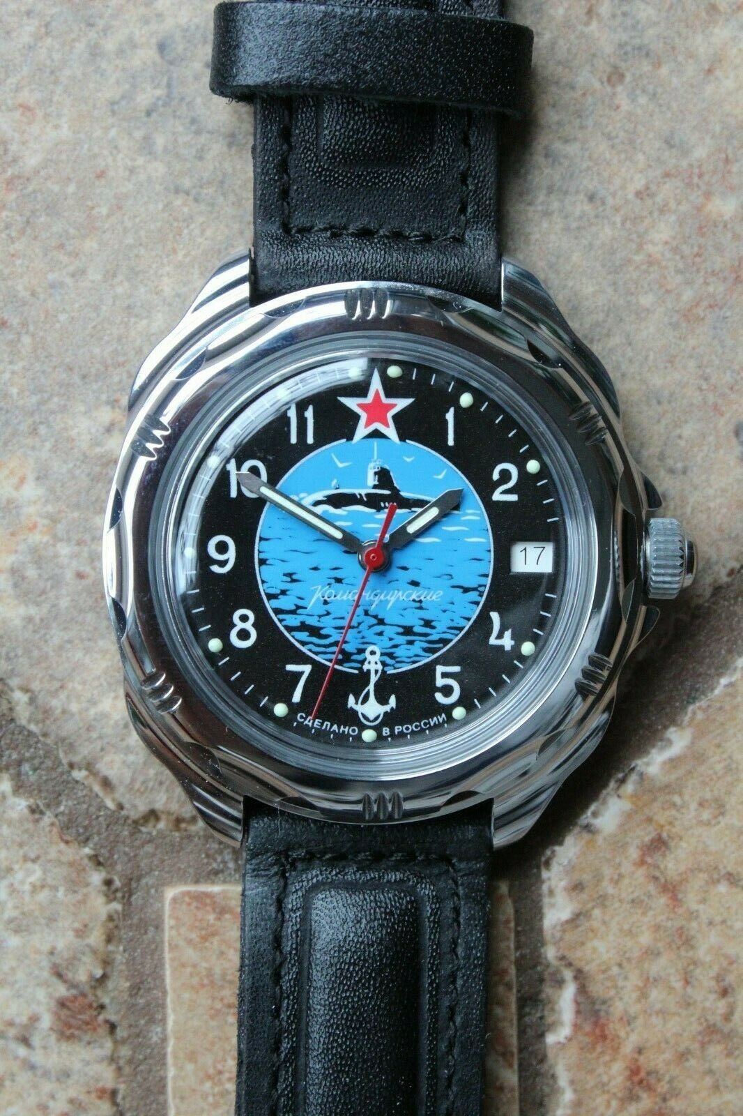 Vostok Komandirsky Mechanical Manual Wrist Watch Submarine 211163