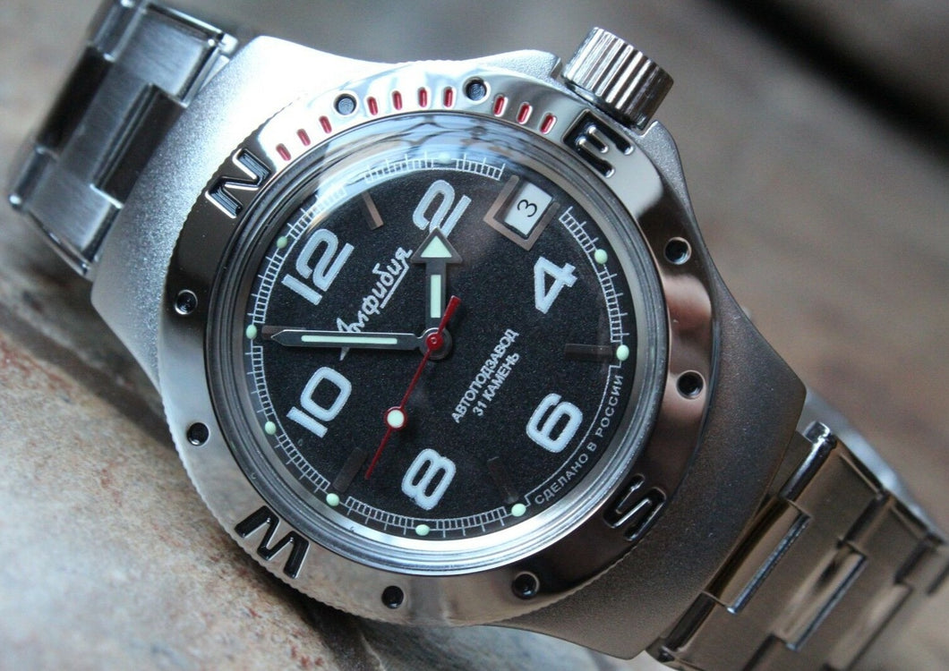 Vostok Amphibian Auto Russian diver wrist watch 060433