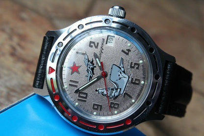 Vostok Komandirsky Auto Russian Military Wrist Watch # 921402 NEW