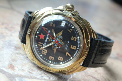 Vostok Komandirsky Russian Military Wrist Watch # 219639 NEW