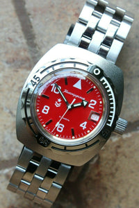 Russian Mechanical Automatic Wrist Watch VOSTOK AMPHIBIAN DIVER Custom 090841