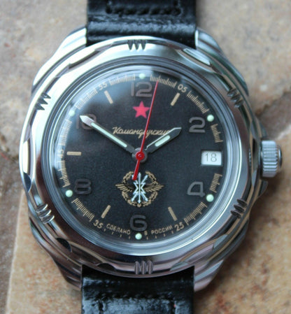 Vostok Komandirsky Russian Military Wrist Watch # 211296 NEW