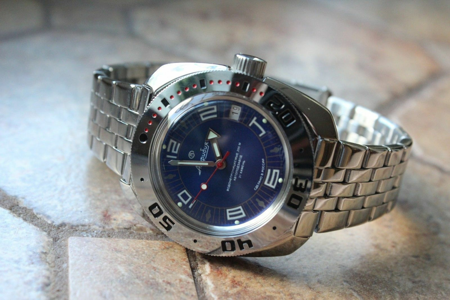 Russian Mechanical Automatic Wrist Watch VOSTOK AMPHIBIAN DIVER 710406