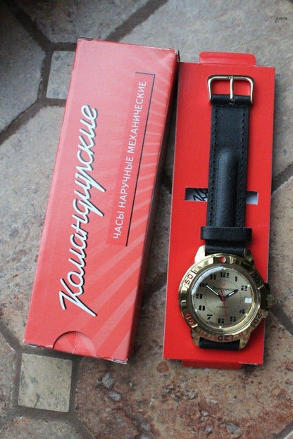 Vostok Komandirsky Military Wrist Watch # 439121 NEW