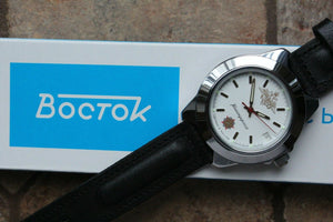 Vostok Komandirsky Auto Russian Military Wrist Watch # 641653 NEW