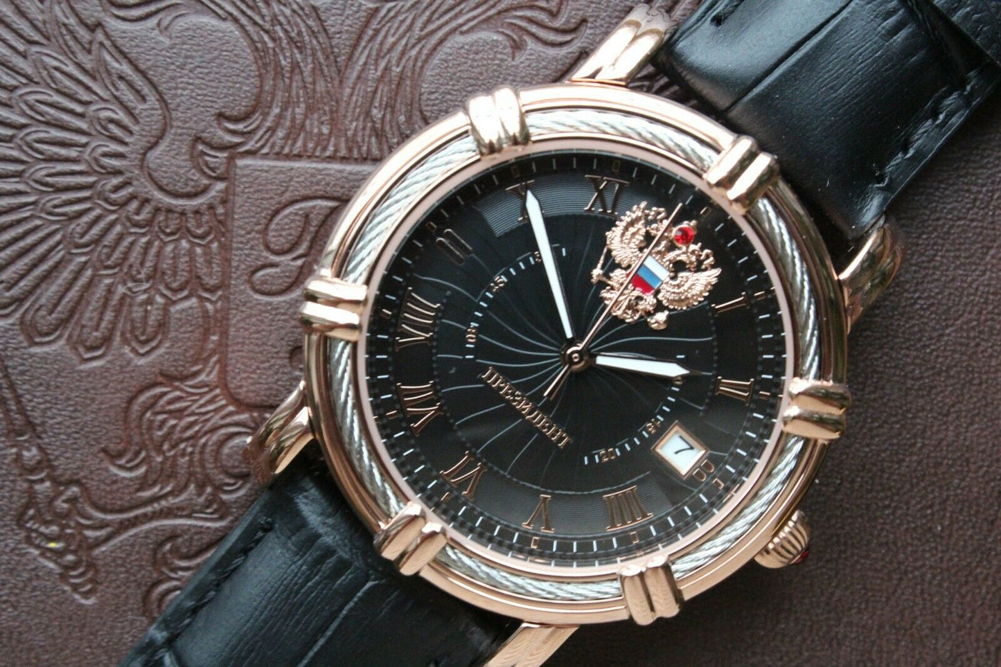 Russian President 4459473 Mechanical Automatic Men's Wrist Watch Poljot