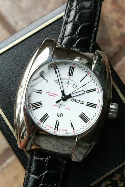 Russian Mechanical Automatic Wrist Watch Vostok Megapolis Prestige Rare 970025