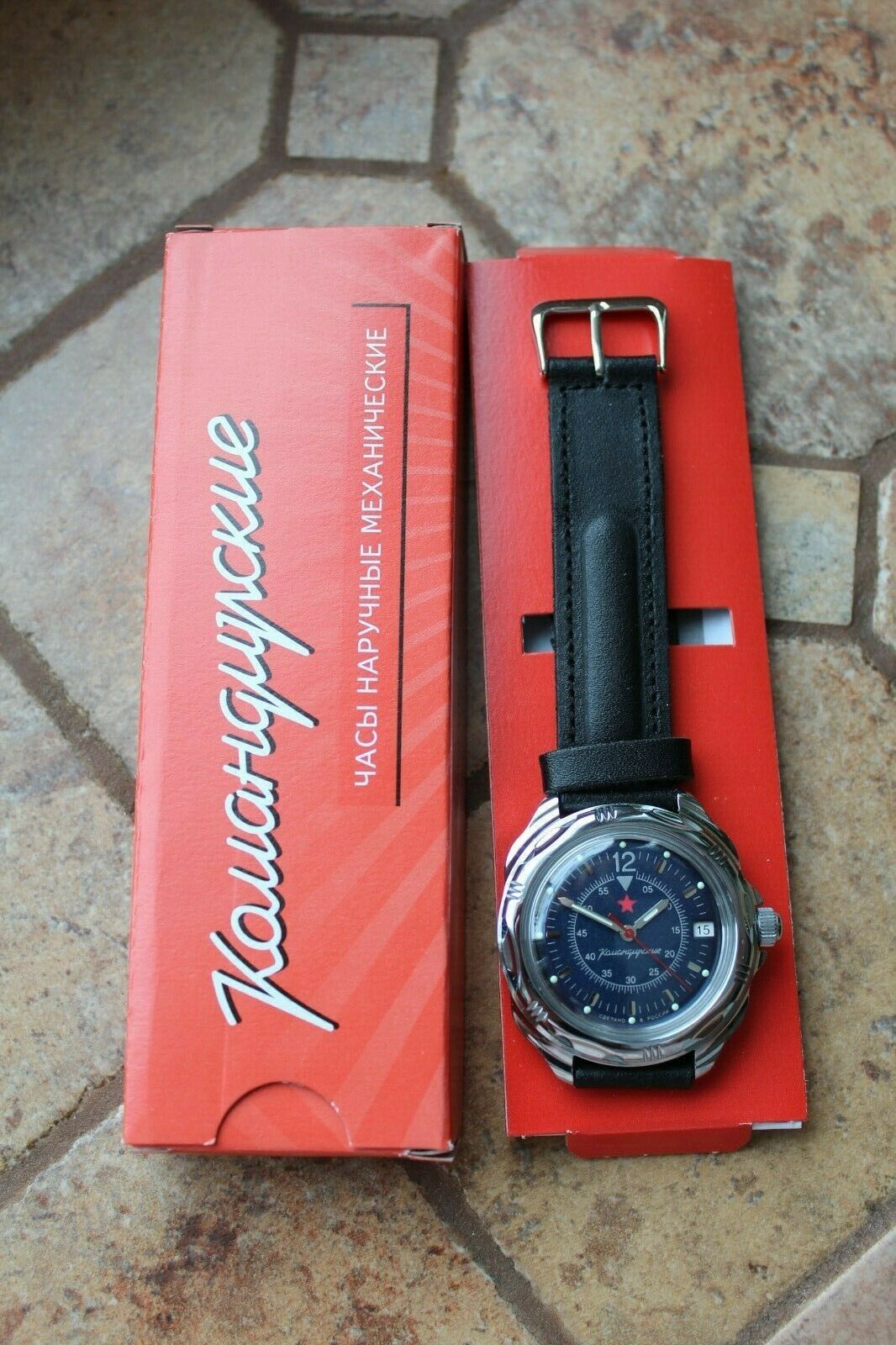 Vostok Komandirsky Russian Military Wrist Watch # 211398 NEW