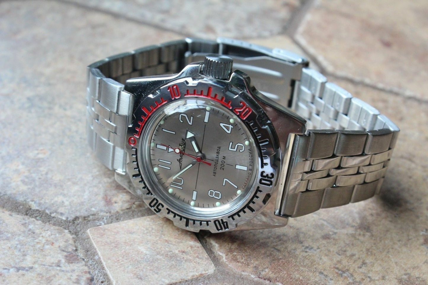 Russian Mechanical Automatic Wrist Watch VOSTOK AMPHIBIAN DIVER 110649
