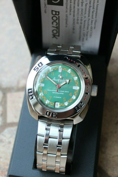 Russian Mechanical Automatic Wrist Watch VOSTOK AMPHIBIAN DIVER 710439