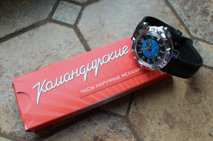 Vostok Komandirsky Russian Mechanical Military Wrist Watch Submarine 811163