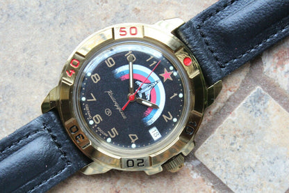 Vostok Komandirsky Military Wrist Watch # 439608 NEW