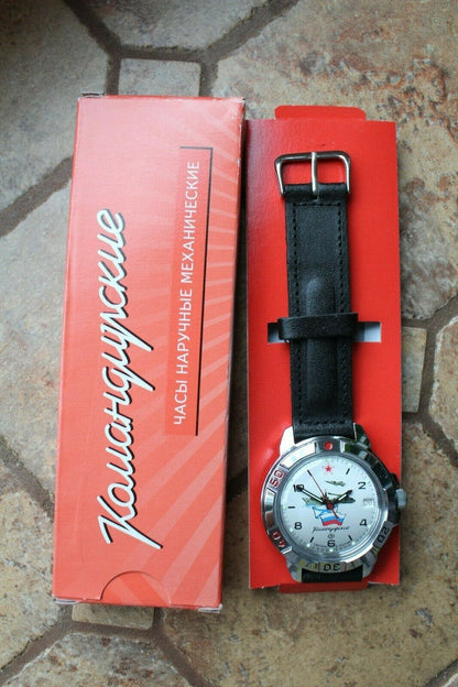 Vostok Komandirsky Military Wrist Watch # 431535 NEW