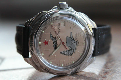 Vostok Komandirsky Russian Military Wrist Watch # 211402 NEW