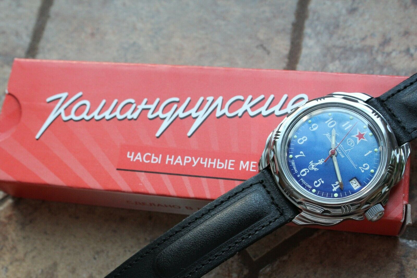 Vostok Komandirsky Russian Military Wrist Watch Submarine 211289