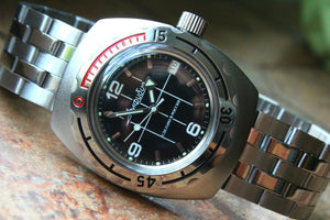 Russian Mechanical Automatic Wrist Watch VOSTOK AMPHIBIAN DIVER Custom 090375