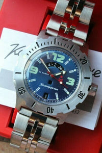 Russian Mechanical Automatic Military Wrist Watch VOSTOK Komandirsky K-35 350604