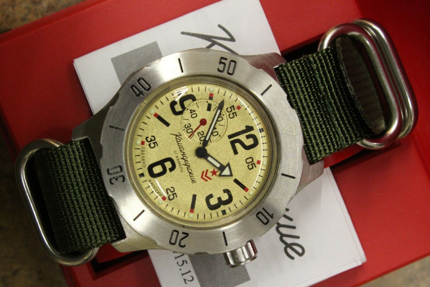 Vostok Komandirsky Mechanical Automatic Wrist Watch K-35 350749