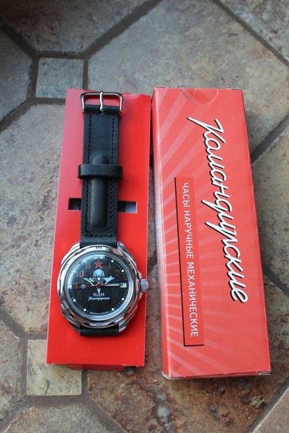 Vostok Komandirsky Russian Military Wrist Watch # 211288 NEW