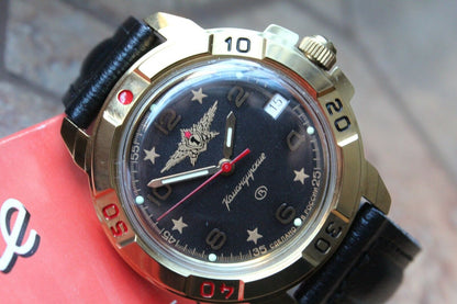 Vostok Komandirsky Military Wrist Watch # 439452 NEW