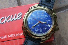 Load image into Gallery viewer, Vostok Komandirskie 219181 Mechanical Russian wrist watch Blue Dial
