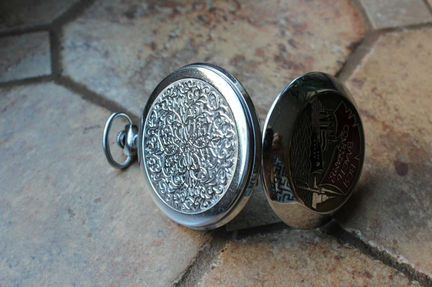 Vintage Russian Molnija all power to the Soviets original Pocket Watch