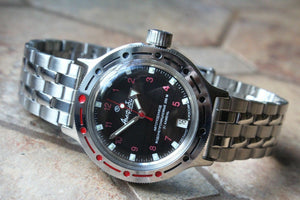 Russian Mechanical Automatic Wrist Watch VOSTOK AMPHIBIAN DIVER 420280