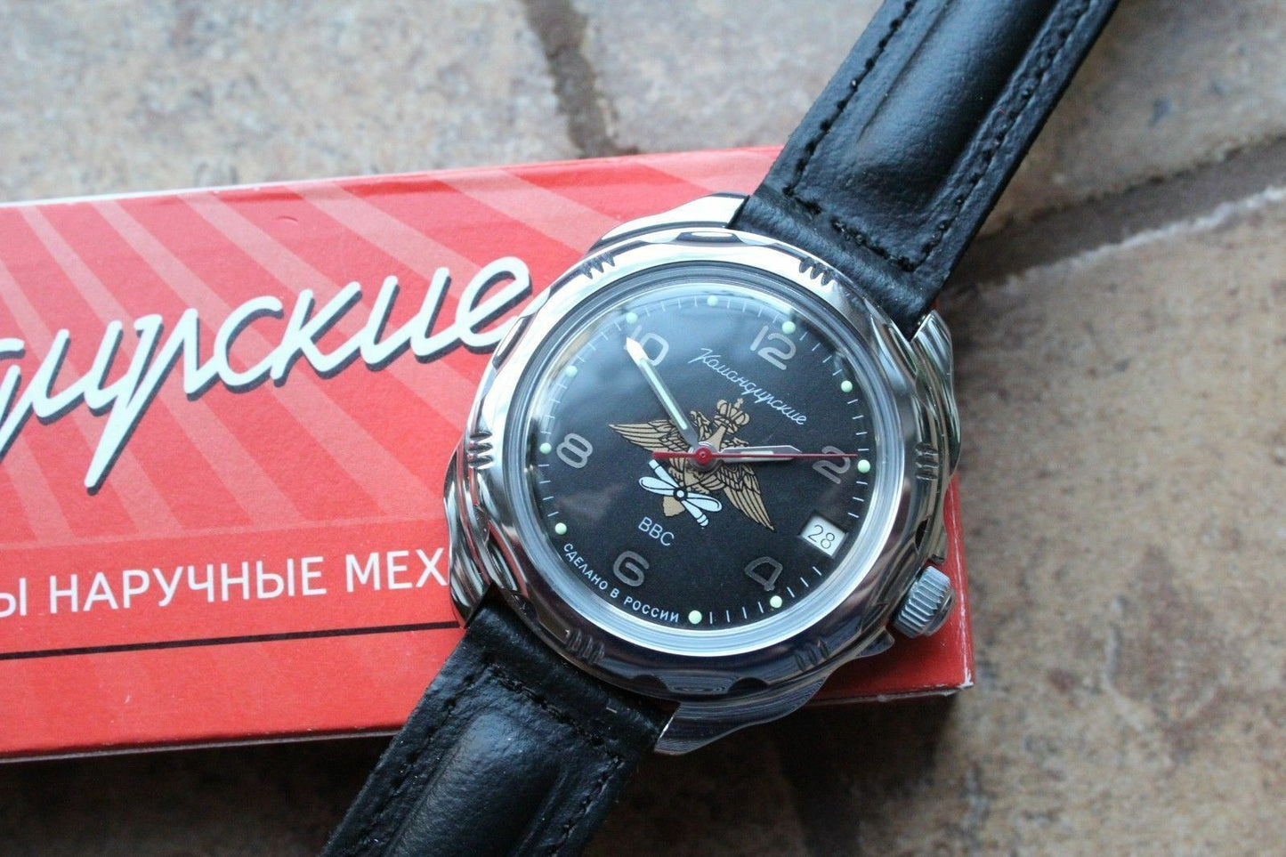Vostok Komandirsky Russian Military Wrist Watch # 211928 NEW