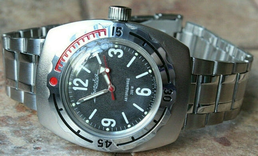 Russian Mechanical Automatic Wrist Watch VOSTOK AMPHIBIAN DIVER 090660