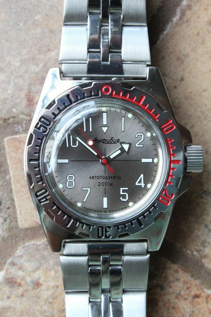 Russian Mechanical Automatic Wrist Watch VOSTOK AMPHIBIAN DIVER 110649