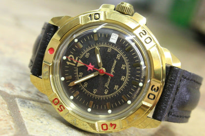 Vostok Komandirsky Military Wrist Watch # 439399 NEW