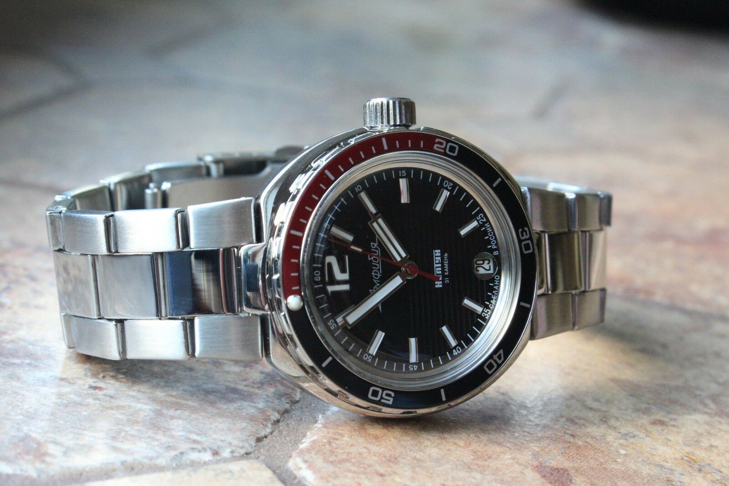 Vostok Amphibian Neptun Russian Machanical Auto Diver Men's wrist watch 960760