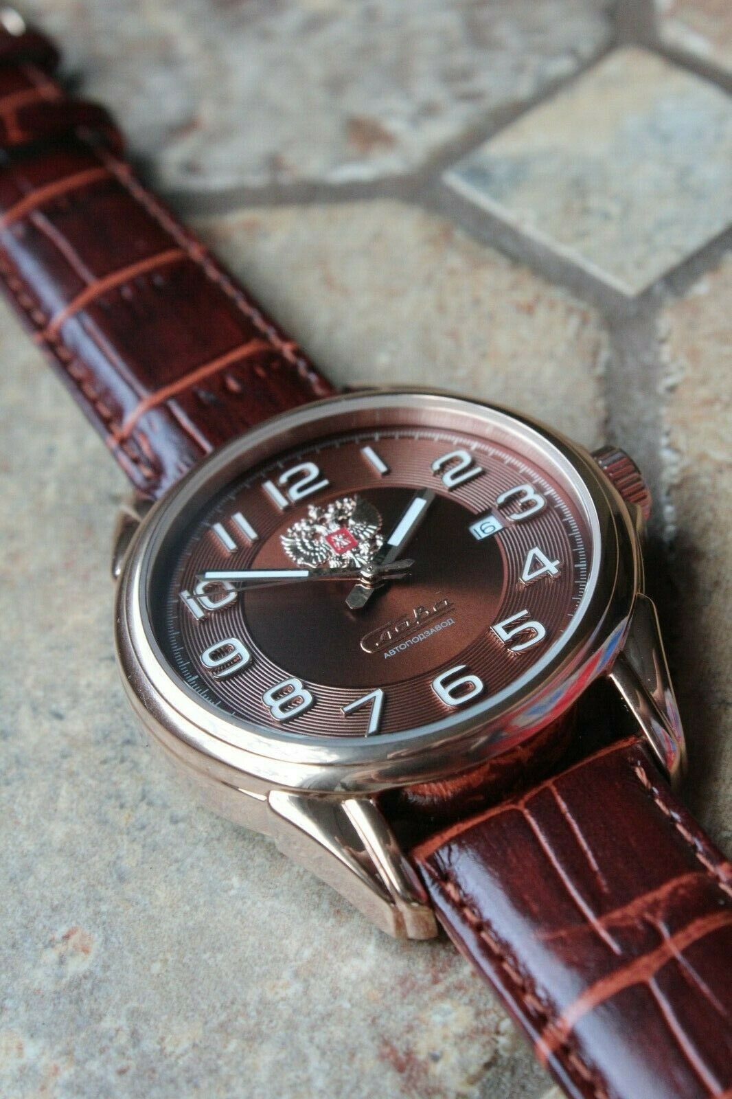 Slava Tradition Mechanical Automatic Russian Classic Wrist Watch 1613841