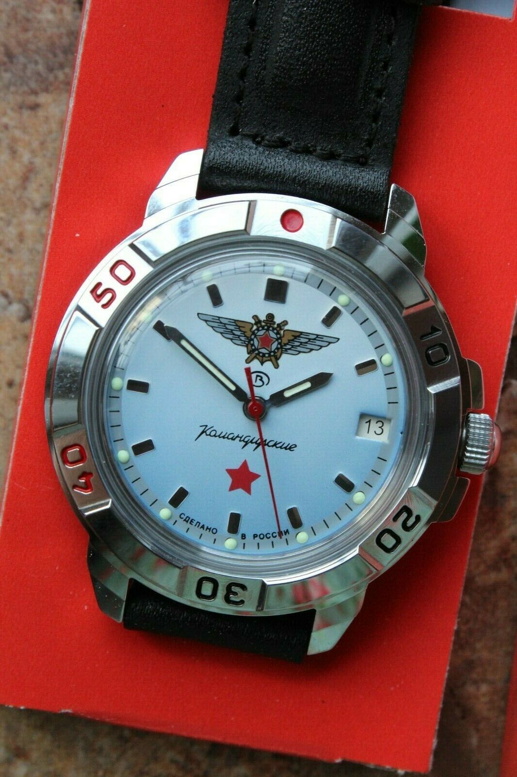 Vostok Komandirsky Military Wrist Watch # 431290 NEW