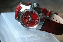 Load image into Gallery viewer, Vostok Amphibian 051339 Women Female Russian Mechanical wrist watch Red
