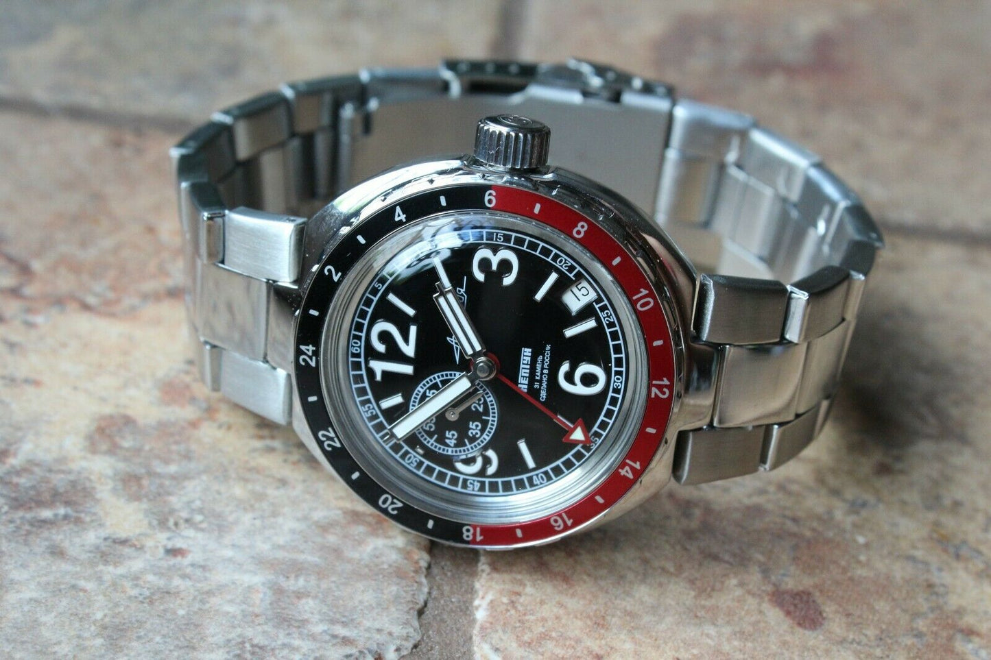 Vostok Amphibian Neptune Russian Mechanical Diver Auto men's wrist watch 960762