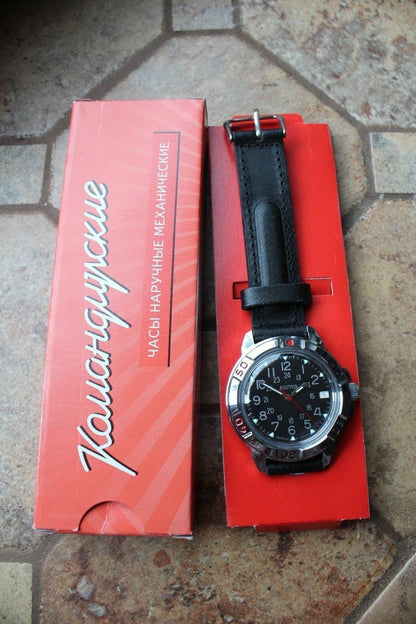 Vostok Komandirsky Military Wrist Watch # 431783 NEW
