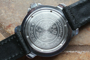 Vostok Komandirsky Russian Mechanical Military Wrist Watch Red Star 811402