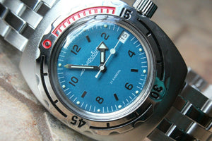 Russian Mechanical Automatic Wrist Watch VOSTOK AMPHIBIAN DIVER Custom 090367