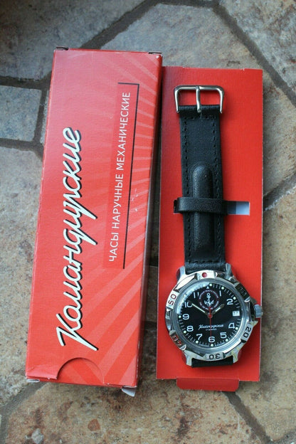 Vostok Komandirsky 811956 Russian Mechanical Military Wrist Watch Marines
