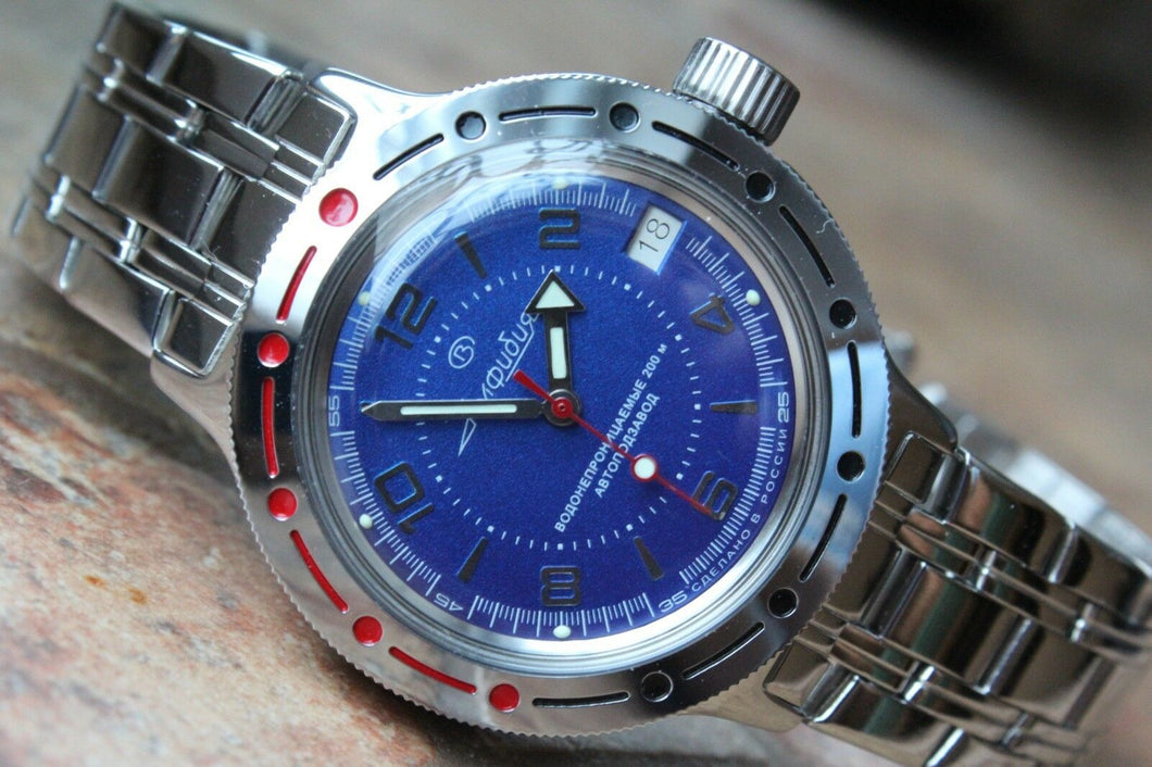 Russian Mechanical Automatic Wrist Watch VOSTOK AMPHIBIAN DIVER 420007