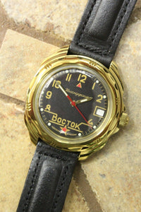 Vostok Komandirsky Russian Military Wrist Watch # 219524 NEW